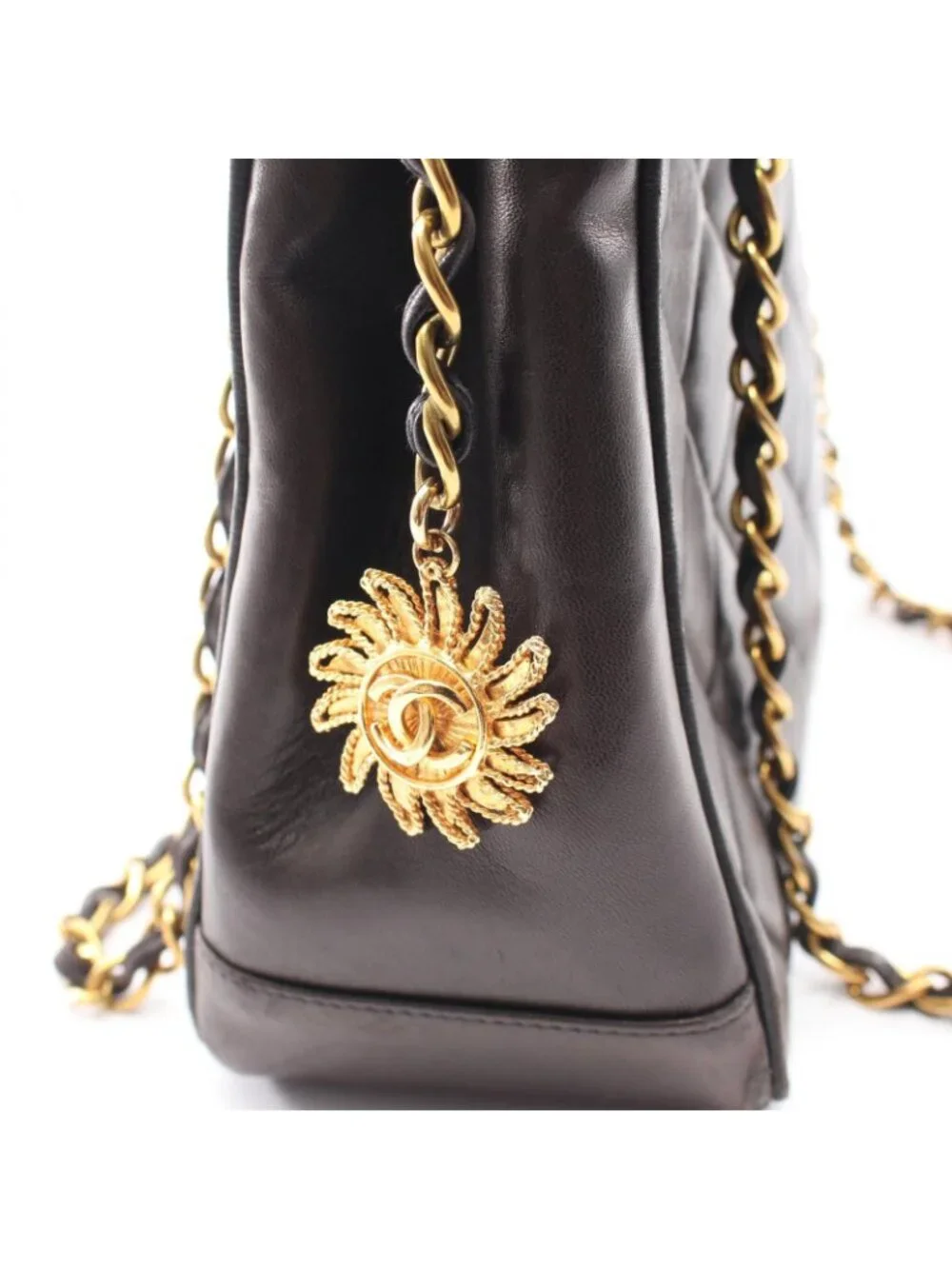 Chanel Shoulder Bag Quilted Black Lambskin